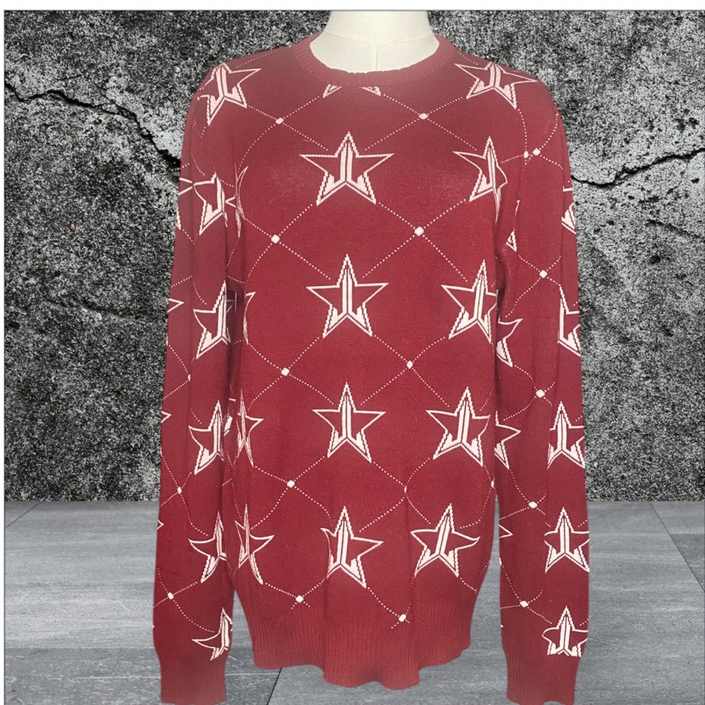 Jeffree Star Fashion Red
Star Argyle Knit Sweater
L